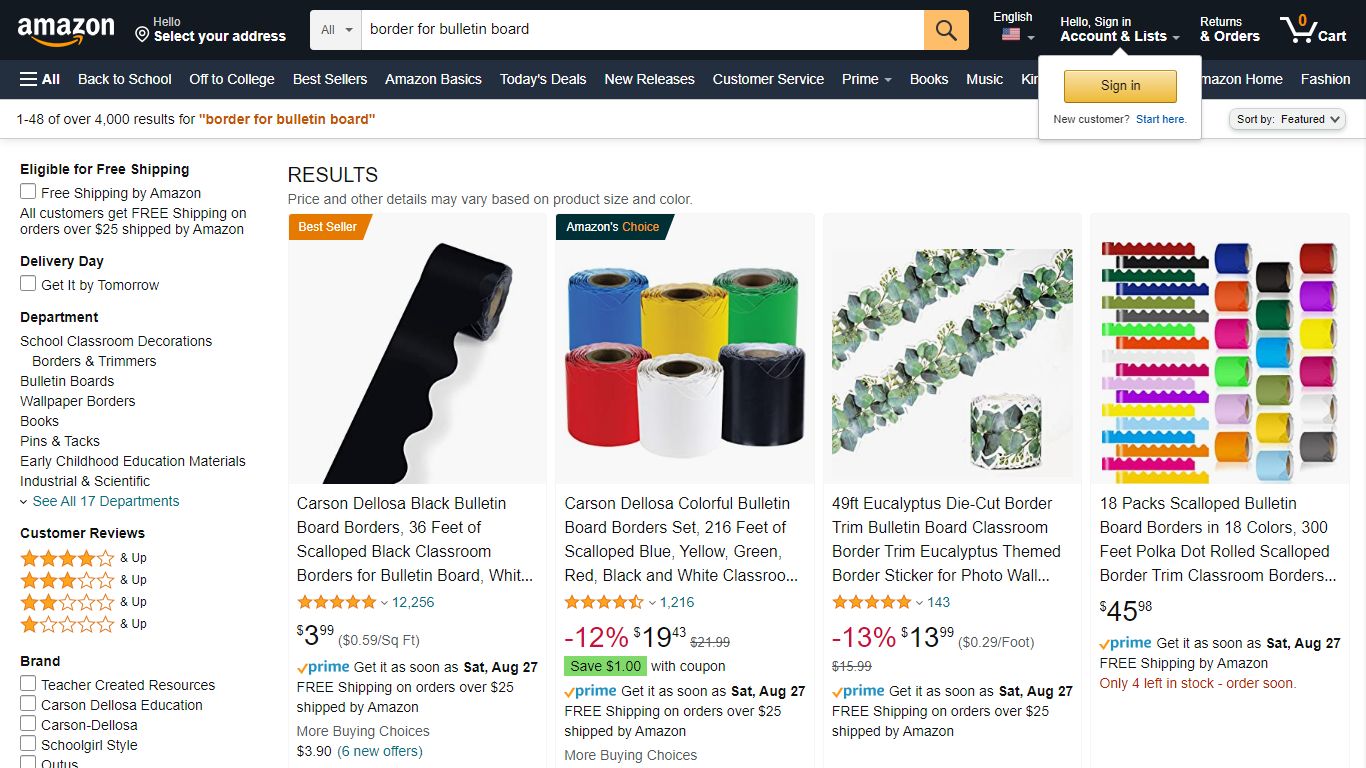 Amazon.com: border for bulletin board